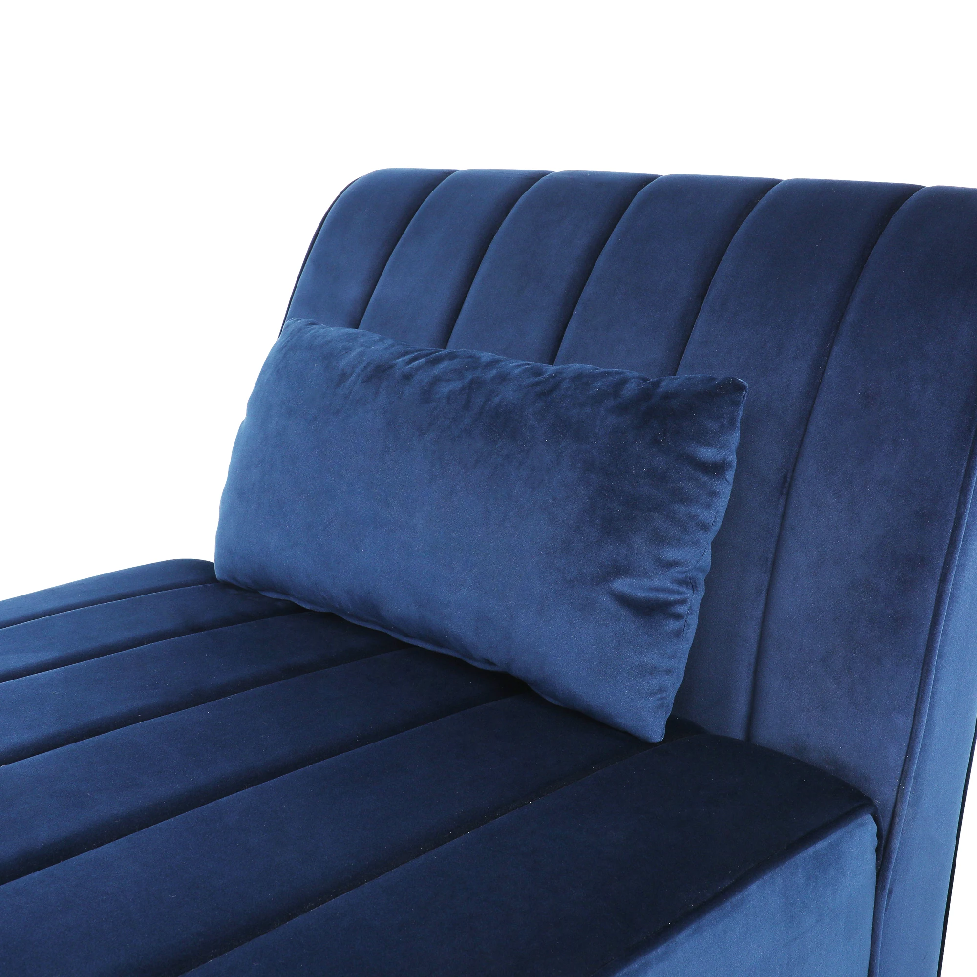 

43.7*12.4*29.8" Velvet Chaise Lounge Dark Blue Chaise Chair for Living Room Furniture