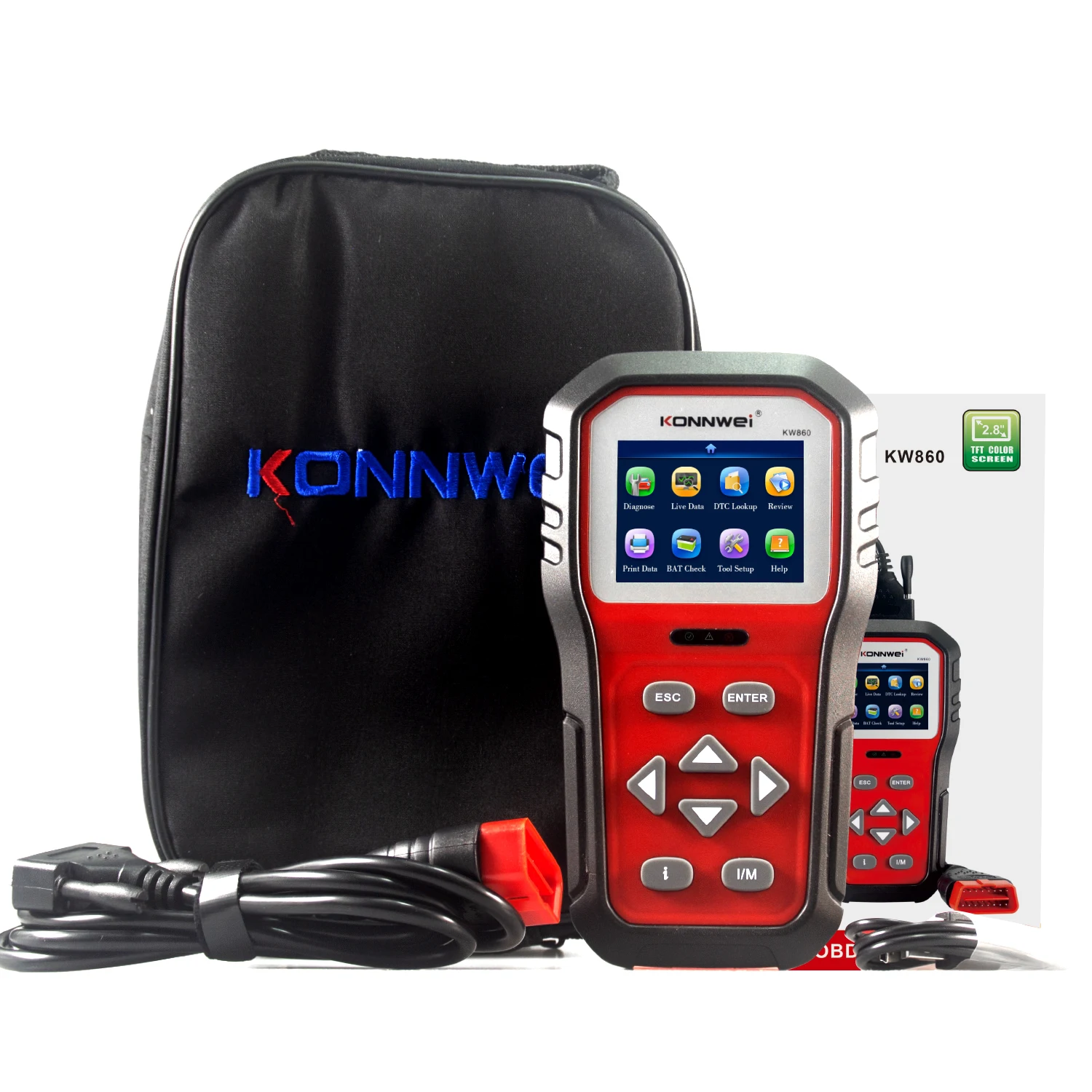 Считыватель кодов двигателя KONNWEI KW860 KW850 OBD2 EOBD2 автоматический диагностический
