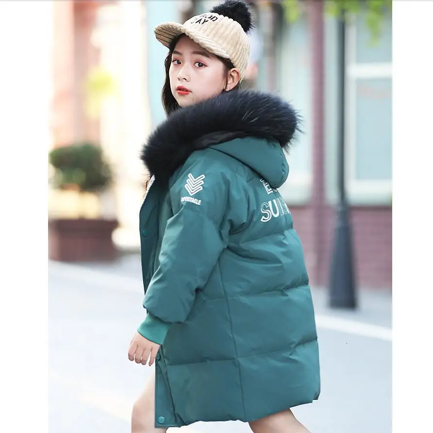 Теплое зимнее пуховое пальто для мальчиков и девочек детская хлопковая куртка с