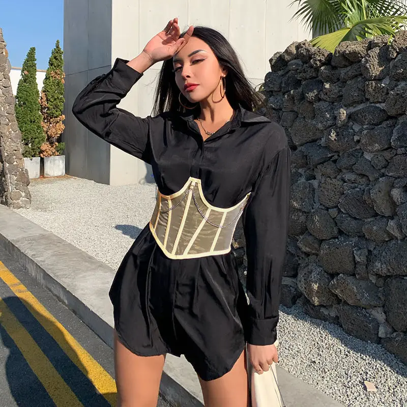 

Sexy Corset Underbust Women Gothic Corset Top Curve Shaper Modeling Strap Slimming Waist Belt Chain Lace Corsets Bustiers belts