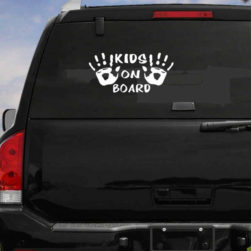

Hot Creative KIDS ON BOARD Car Sticker Windshield Bumper Motorcycle Helmet Decal High Quality KK Vinyl Scratches Waterproof PVC