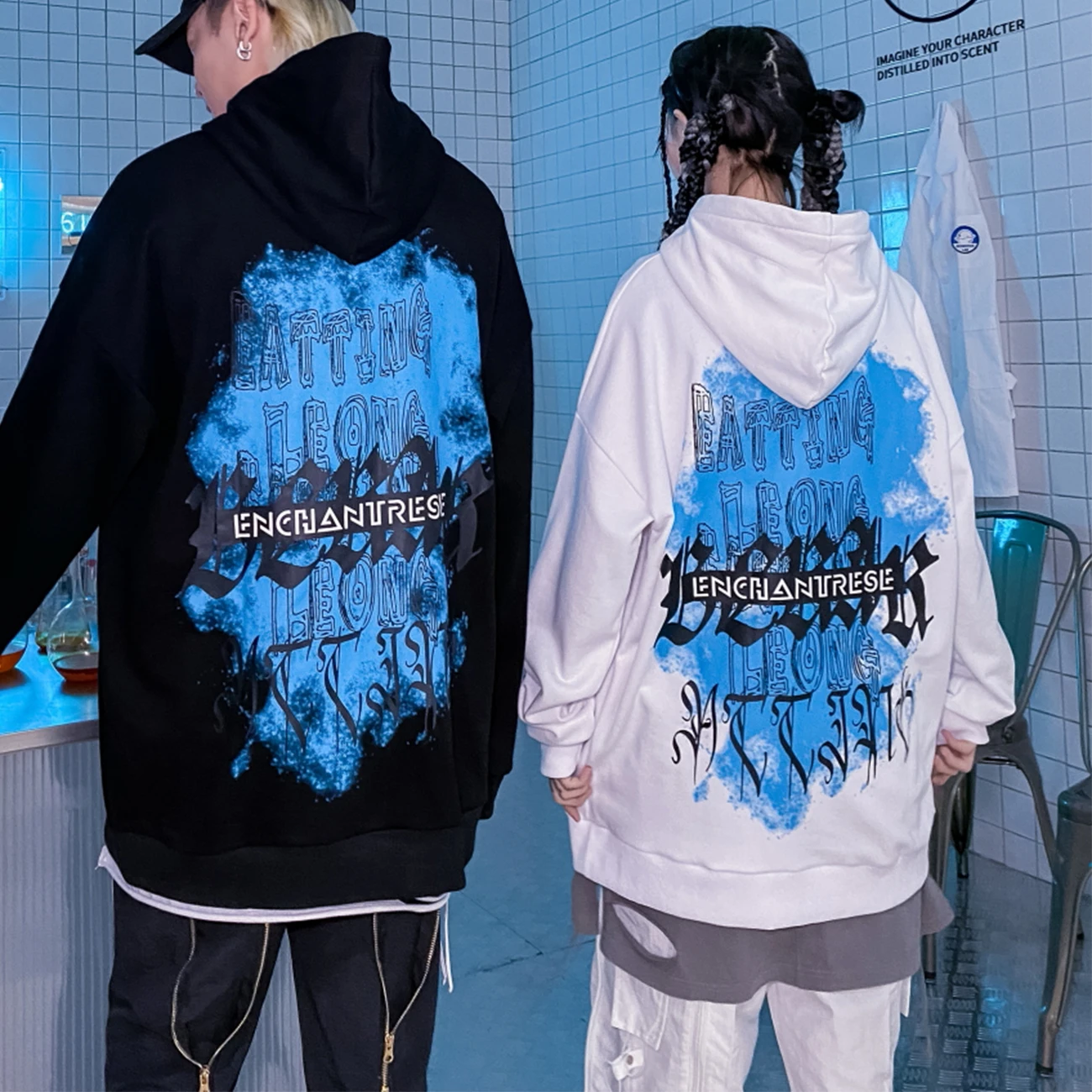 Мужская хлопковая толстовка с капюшоном и принтом бабочки|Мужские толстовки