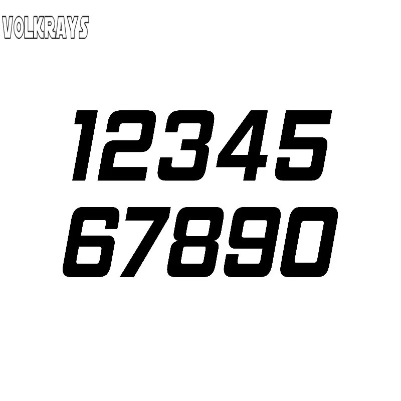 

Volkrays Personality Car Sticker Fun Phone Number 1234567890 Accessories Reflective Waterproof Sunscreen Vinyl Decal,8cm*14cm