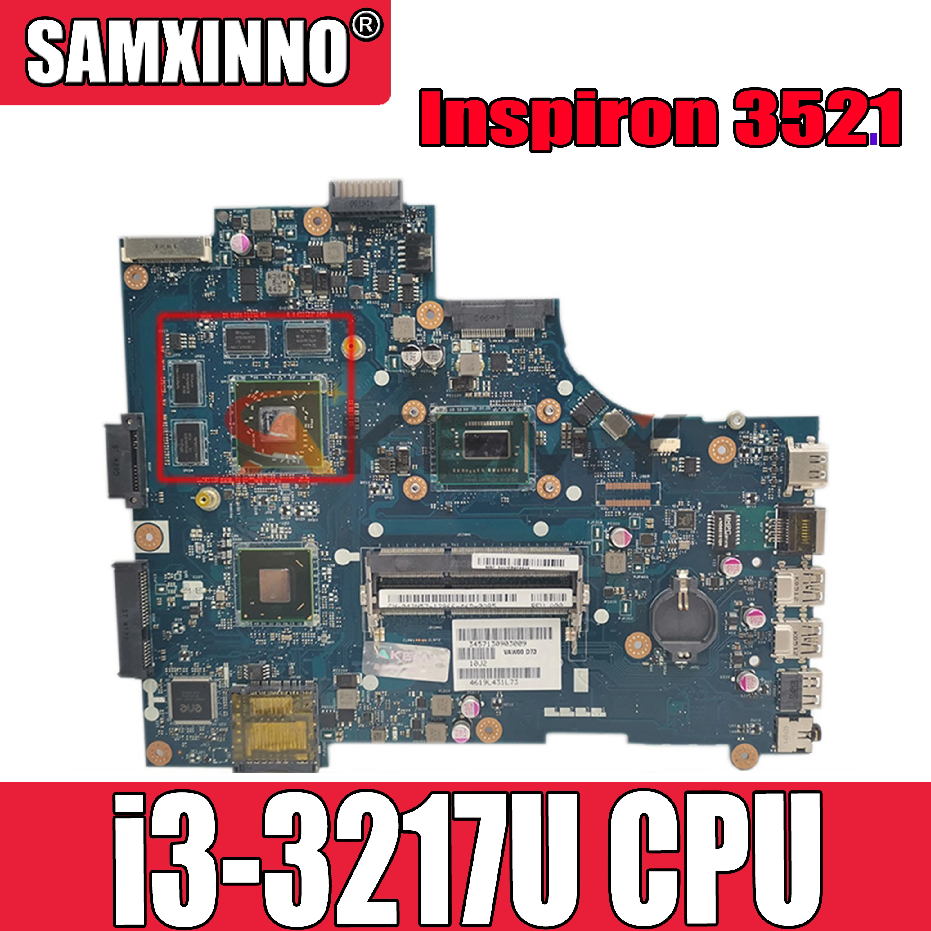 

Original Laptop motherboard For DELL Inspiron 3521 i3-3217U Mainboard CN-0MFPVH 0MFPVH LA-9104P SR0N9 216-0833000 DDR3