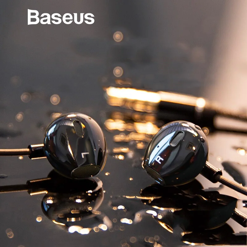 Baseus H06 наушники-вкладыши для телефона, Hi-Fi стерео наушники с басами, 3,5 мм разъем, проводные аудио наушники, гарнитура для iPhone, мобильного телефона
