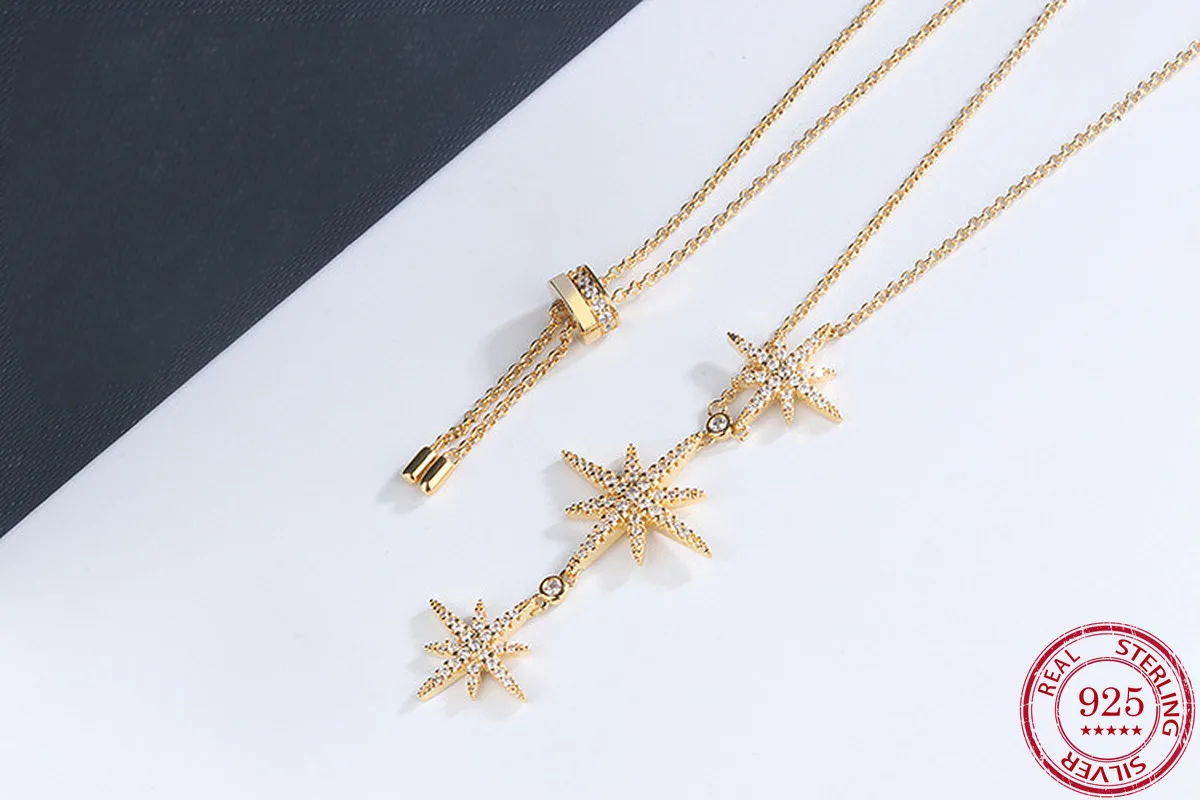 

2020 New Jewelry Meteor Necklace European and American Personality Wild Star with Six-pointed Star Samsung Female Small Waist