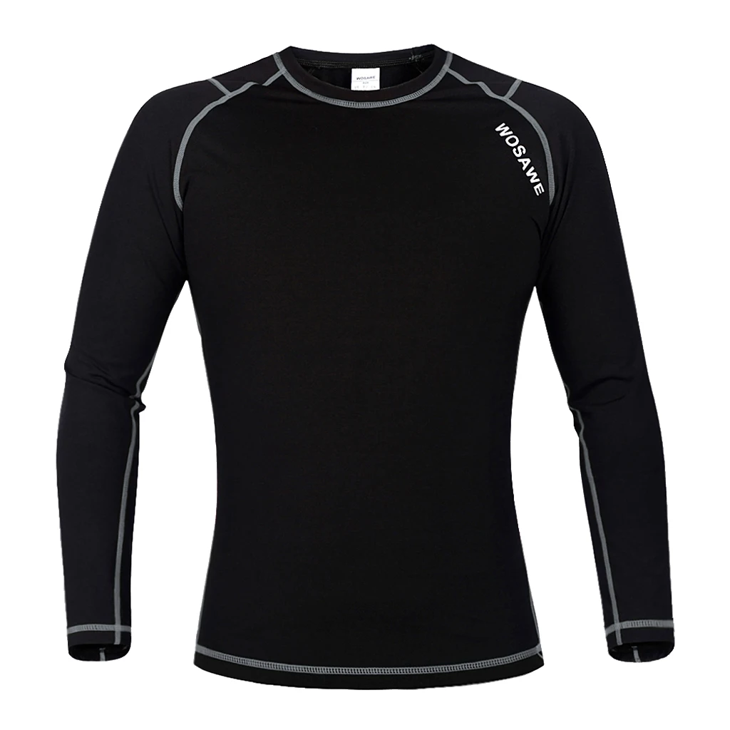 

1 Piece Windproof Elastic Cycling Long Sleeve Jersey Outdoor Sports Black White Quick Dry Men Women Unisex