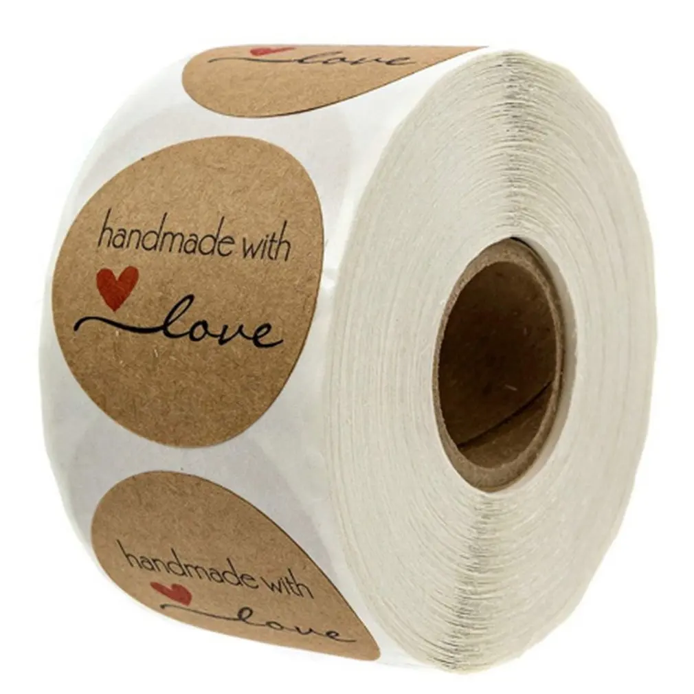 

Vintage Kraft Paper Stickers Scrapbook Gift Stationery Label Stickers With Love Stickers Labels For Handmade Gift