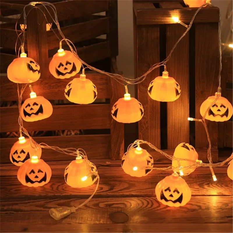 Светодиодная гирлянда на Хэллоуин 1 шт. светильник ящаяся в виде черепа тыквы