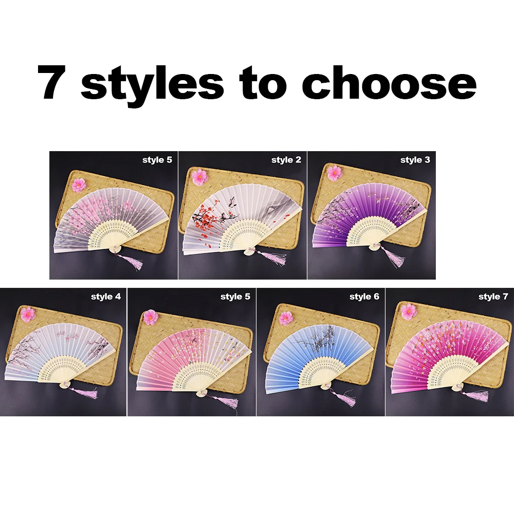 Шелковый Вентилятор Китайский Японский стиль Складной вентилятор украшение для