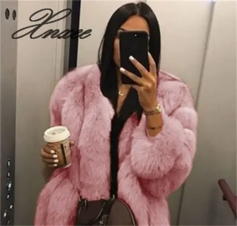 Пальто с искусственным мехом Сезон осень зима женские 2020 модное повседневное