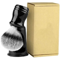 22mm synthetic badger shaving brush with black holder stand 2in1 resin handle foam brush set for men close wet shave