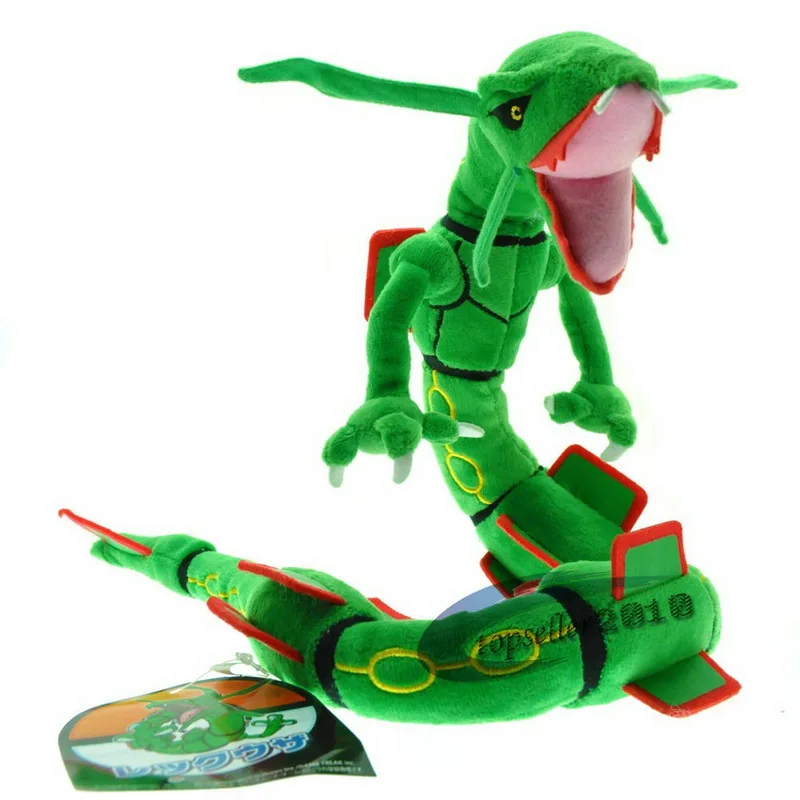 

NEW TAKARA TOMY Pokemon Anime Cartoon Green Black Rayquaza Plush Toys Soft Stuffed Animal Dolls Birthday Gifts for kids