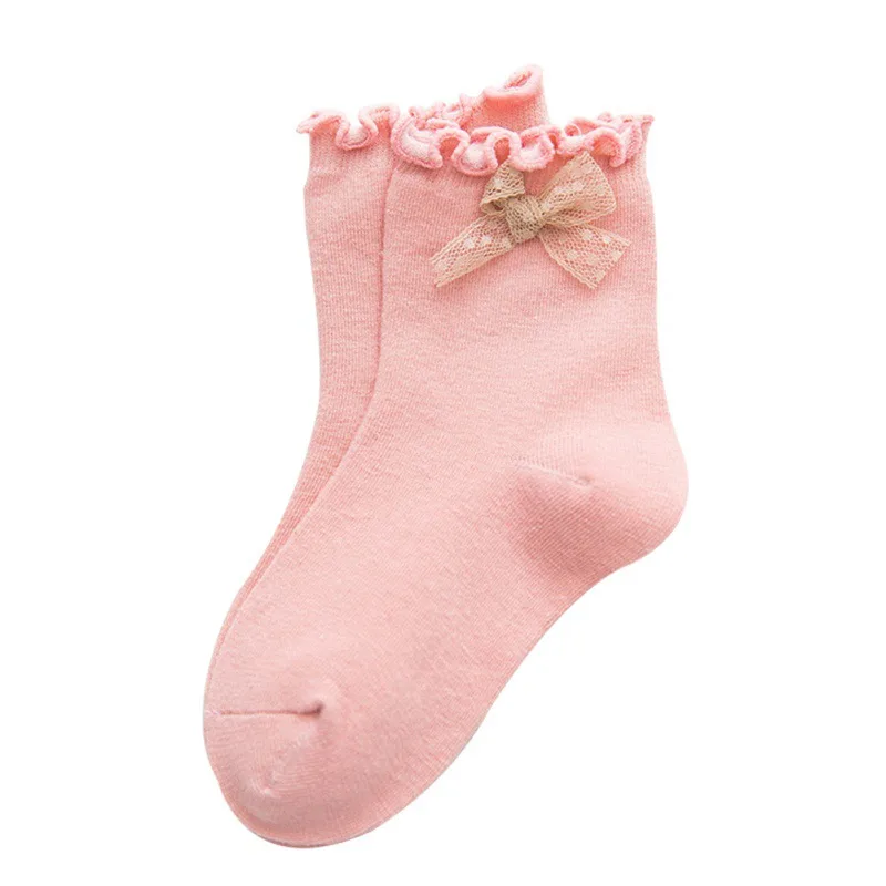

5 pair/set Warm Spring Winter Girls Socks Bow Bubble mouth Socks With Bows Princess Kids Socks Girl Children Socks wf