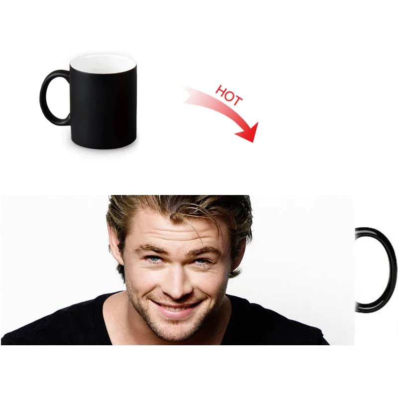 Забавные кружки с рисунком Криса хемворта кружка для кофе меняющая цвет чашка