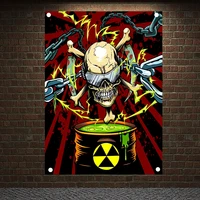 famous singer posters rock music stickers macabre art band flag banner hd canvas printing art tapestry mural wall decoration