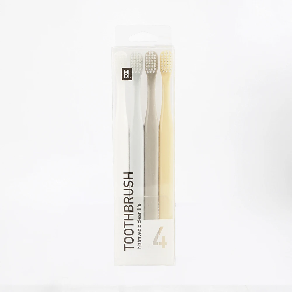 

4Pcs/Set Adult Travel Home Soft Toothbrush Environmental Ultra-fine Soft Health Tooth brush For Oral Care Teeth Cleaning