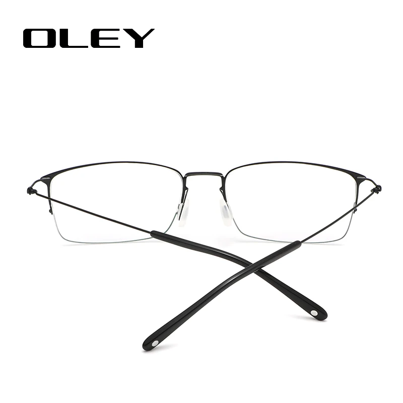 Классические Сверхлегкие титановые очки OLEY модные Безвинтовые оптические для