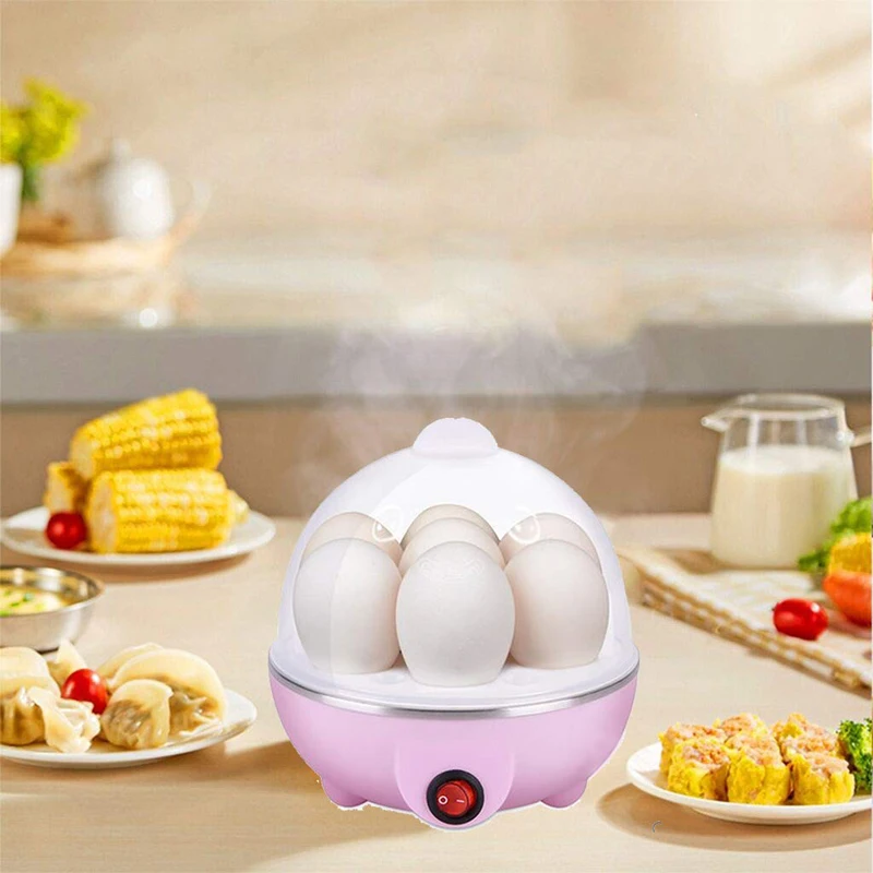 

Electric Egg Cooker, Omelet, Scrambled, Soft, Medium, Hard-Boiled Boiler Cooker with Auto Shut-Off and Buzzer, Measuring Cup In