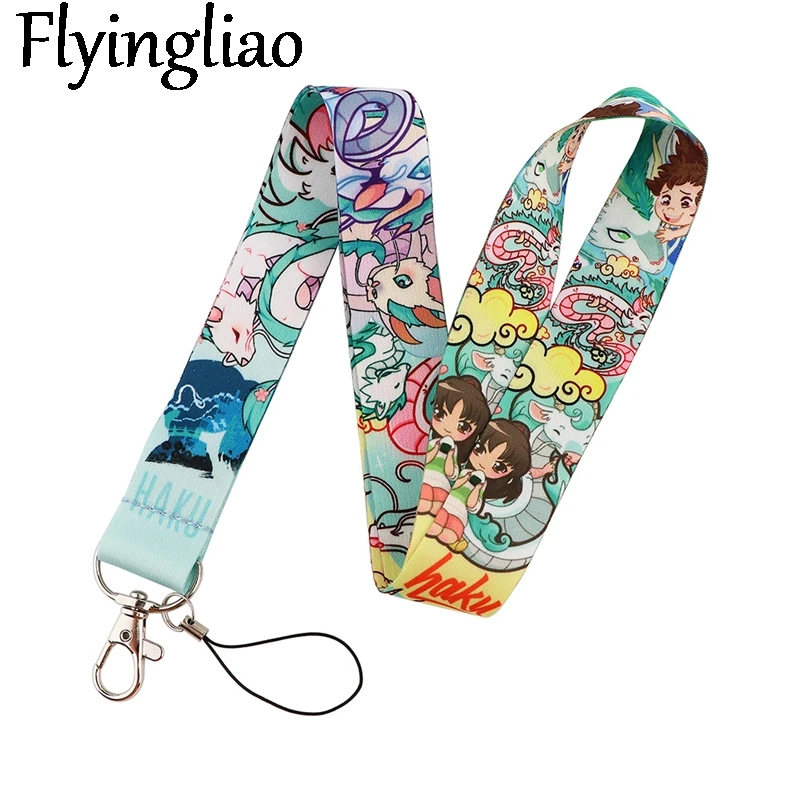 Cartoon girl Guardian Neck Strap Lanyards ID badge card holder keychain Mobile Phone Strap Gift Ribbon webbing necklace Gifts