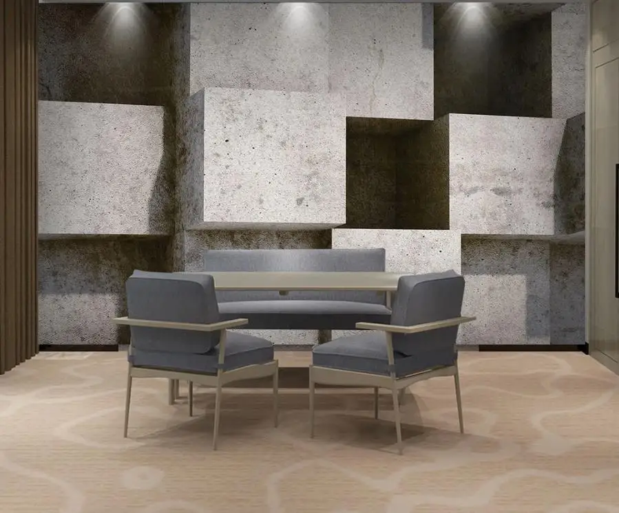 

custom cement Square stereoscopic wallpaper for walls 3 d wallpaper for bedroom living room Geometric background wall