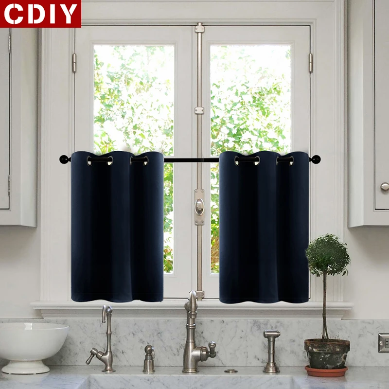 Однотонные Короткие шторы CDIY для гостиной спальни современные оконные кухни
