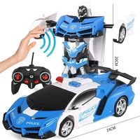 transformation robot car 118 deformation rc car toy induction led gesture sensing remote control car models toy for boys d02