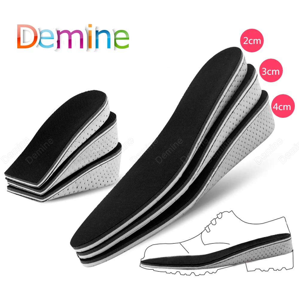 

Demine Height Increase Insole for Men Women Shoe Inserts Heel Lift Comfort Pad EVA Memory Foam Invisible Heightening Insoles