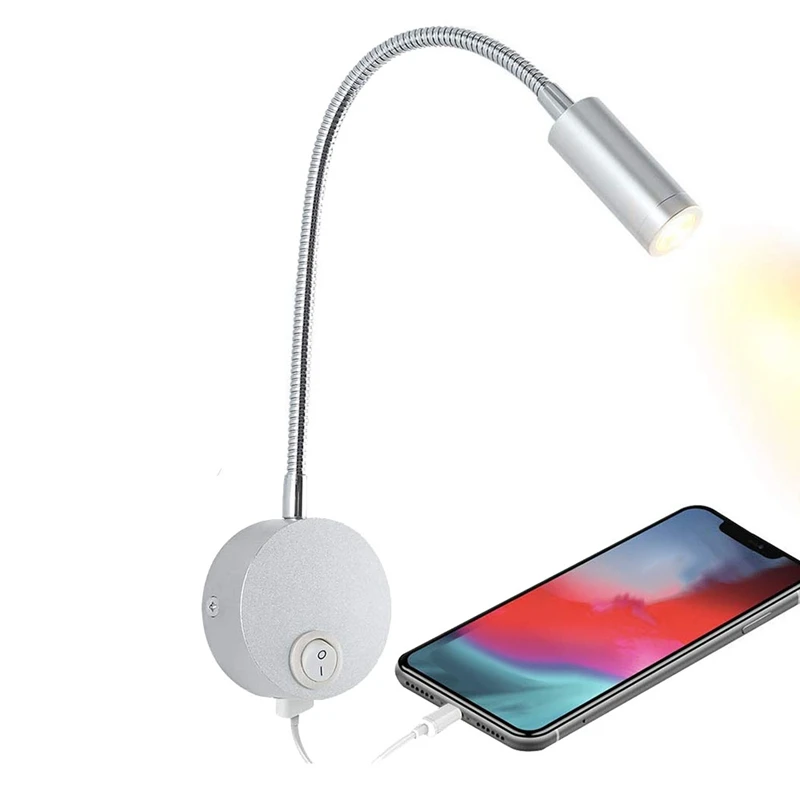 DC 12V для чтения светильник с зарядка через USB Порты и разъёмы RV Подсветка салона s