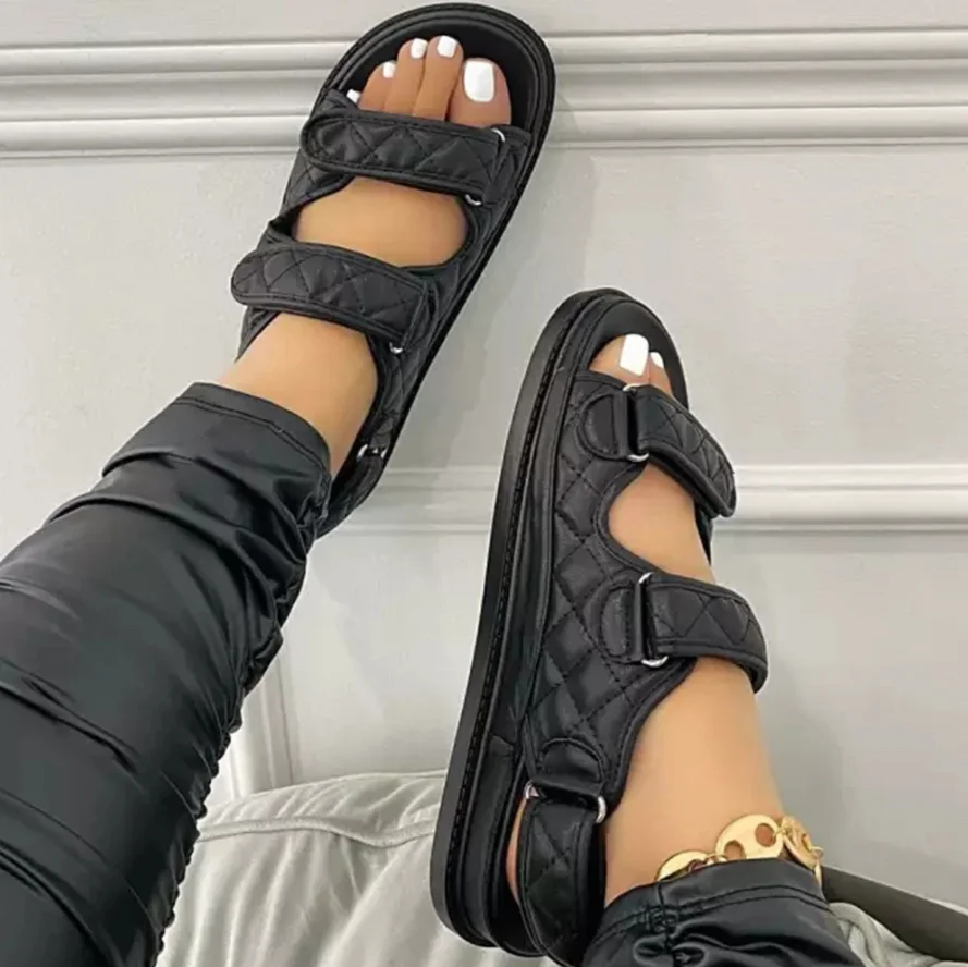 

Brand Designer Shoes Woman Sandalie Gladiator Velcro Sandals Women High Quality Ladies Shoes Summer Platform Sandalias De Muje
