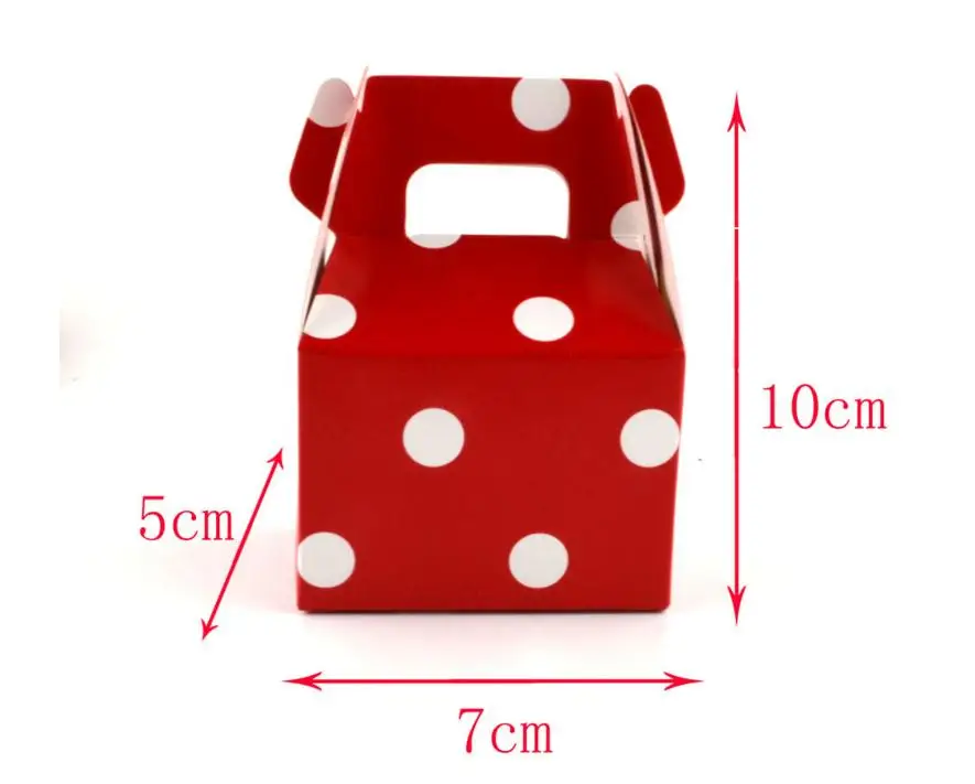 10 шт яркий в горошек картонная двускатная коробка коробки для свадебного