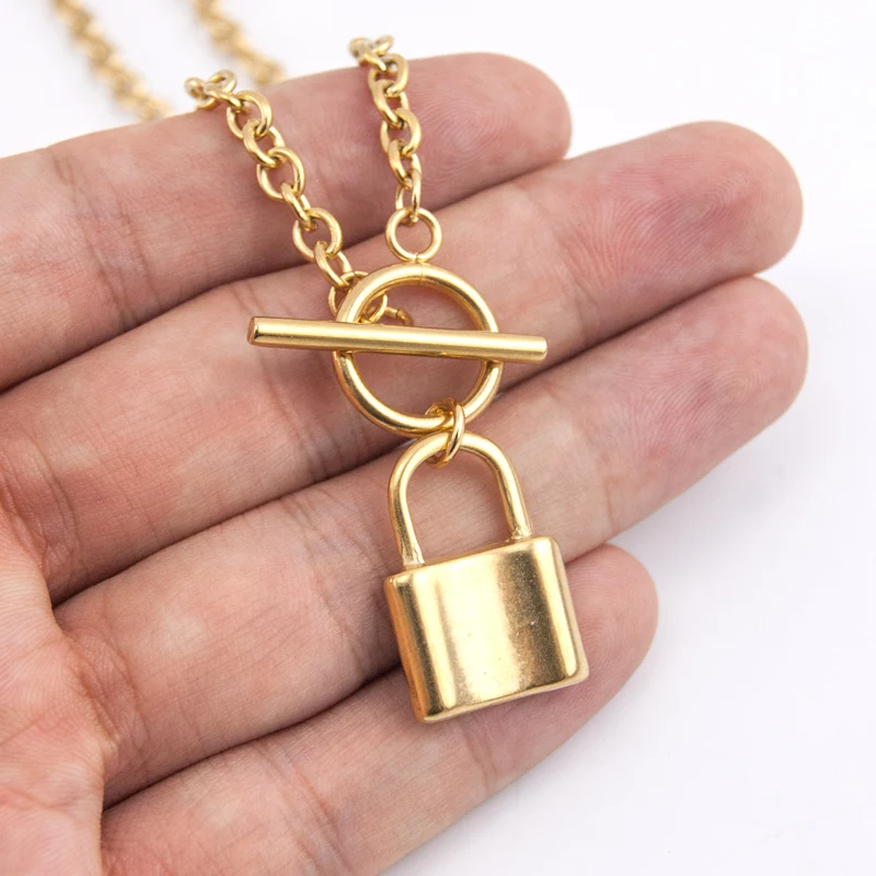 Из нержавеющей стали в стиле хип хоп рок Lucky замок карта Монета кулон религия