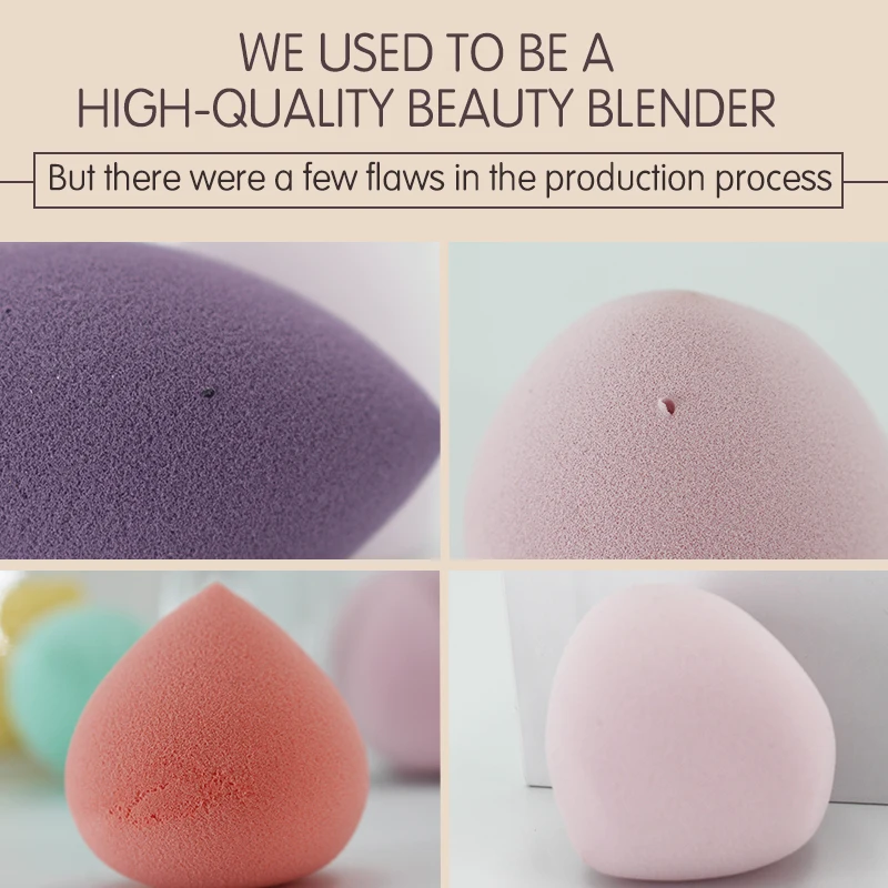 

Slightly Flawed Beauty Makeup Sponge 3/4pcs Blender Set Wet&dry Use Makeup Puff Blending Tools For Liquid Cream Foundation