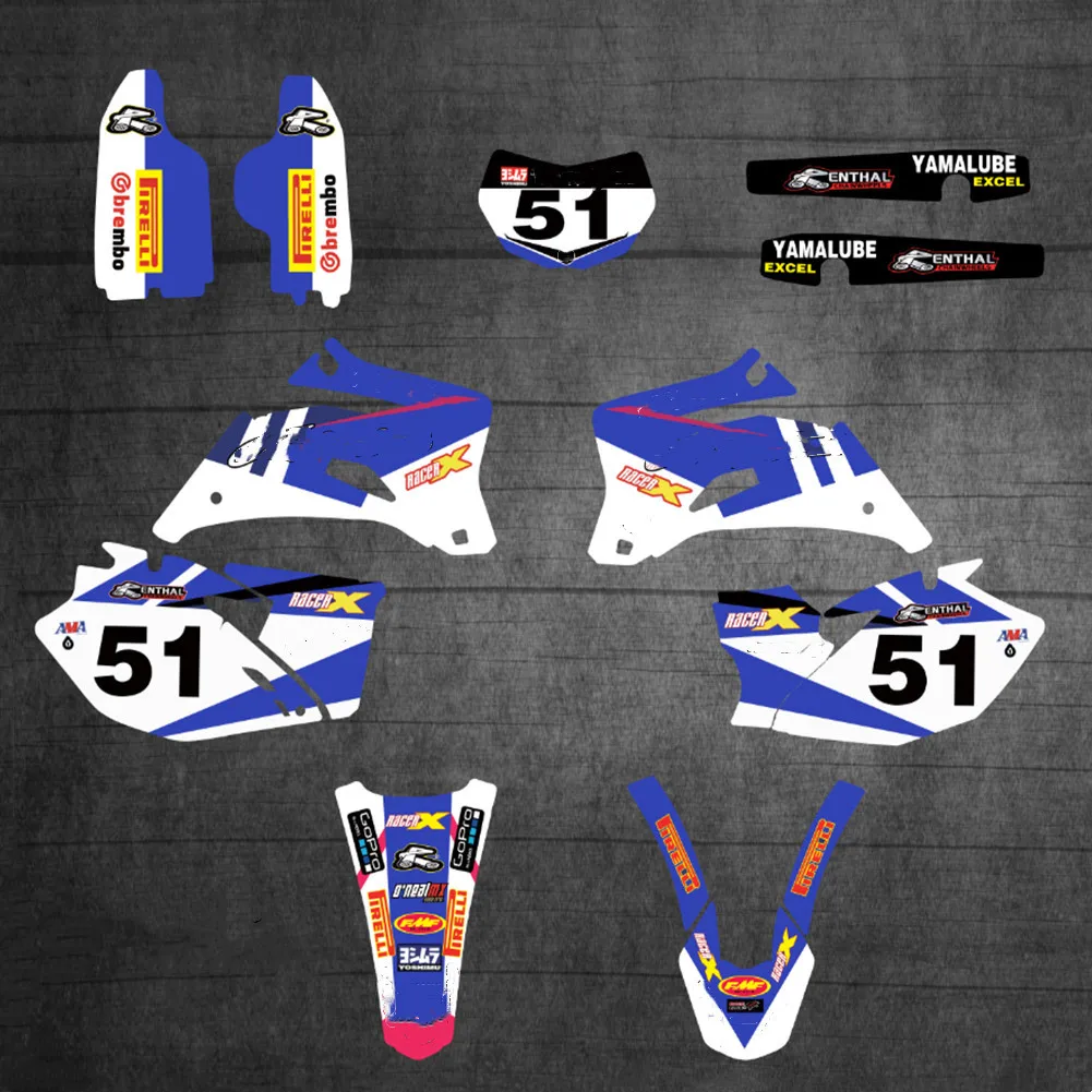 Для Yamaha WR450F WRF450 2007 2008 2009 2010 2011 Бесплатные Индивидуальные графические наклейки для