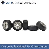 anycubic chiron 3d printer accessories d type pow pulley wheel with double bearing 5pcs 24x10 2mm