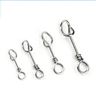 Рыболовные защелки из нержавеющей стали, 30 шт.лот, быстрый зажим, поворотные твердые кольца, черный безопасный соединитель, аксессуары для приманки, крючки