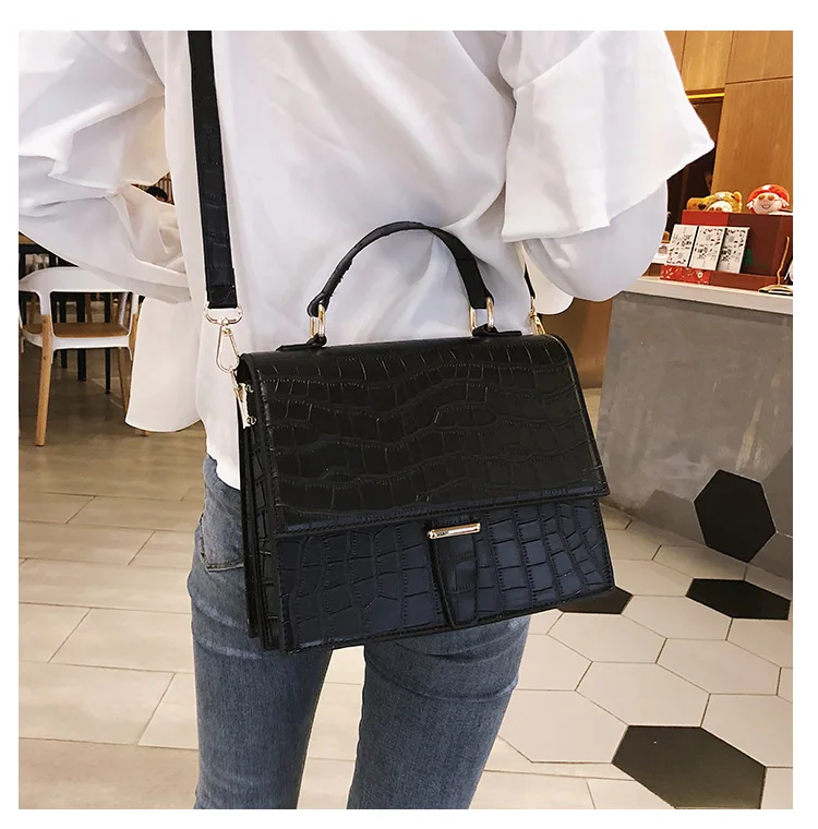 Новая женская сумка на плечо из искусственной кожи Croco, сумка-мессенджер портфель, женская сумка-конверт, сумка через плечо