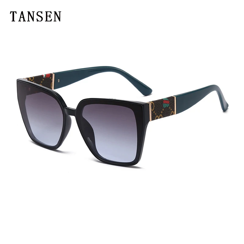 

Очки солнцезащитные женские большого размера, классические брендовые дизайнерские квадратные солнечные очки с градиентом и большой оправ...