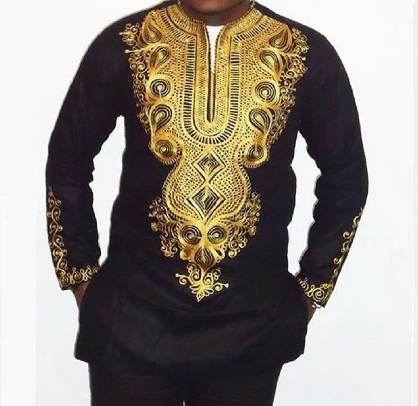 

Africa Clothing African Dashiki Traditional Dashiki Maxi Man Shirt 2021 Brand New Ethnic Printed Long Sleeve Shirt Chemise Homme