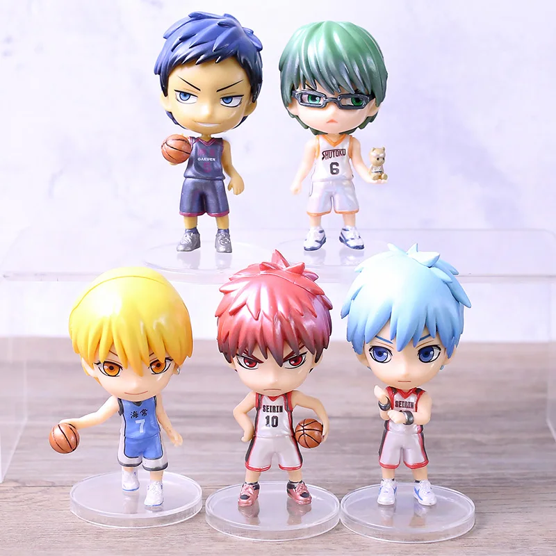 

Kuroko's Basketball Kuroko Tetsuya Kagami Taiga Kise Ryota Midorima Shintaro Aomine Daiki Q Version Figures Toys 5pcs 6pcs