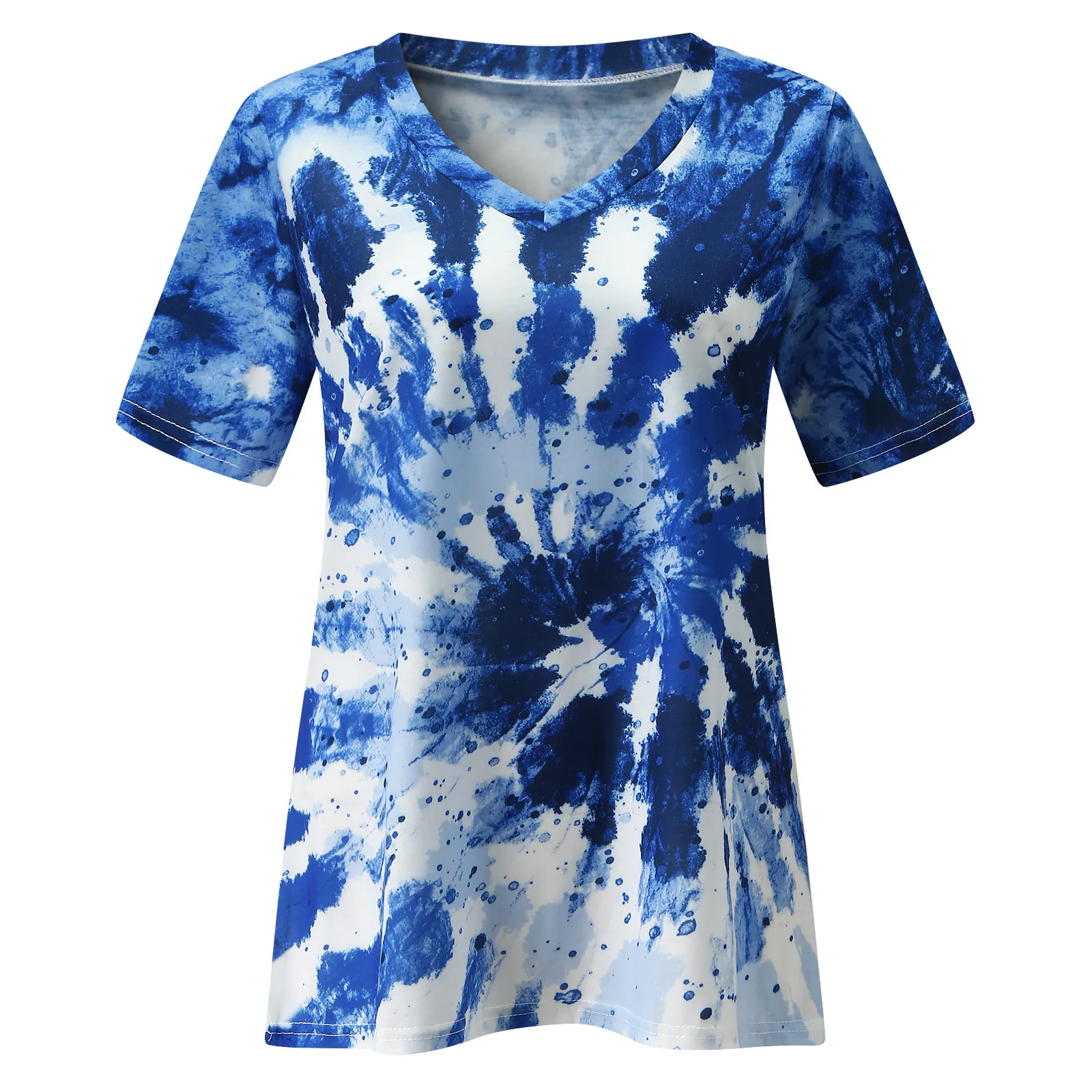 

Plus Size Fashion Vintage T-Shirt Casual Summer tshirt Ladies V-Neck Tunic Tops Female Women Short Sleeve Shirt Blusas Pullover