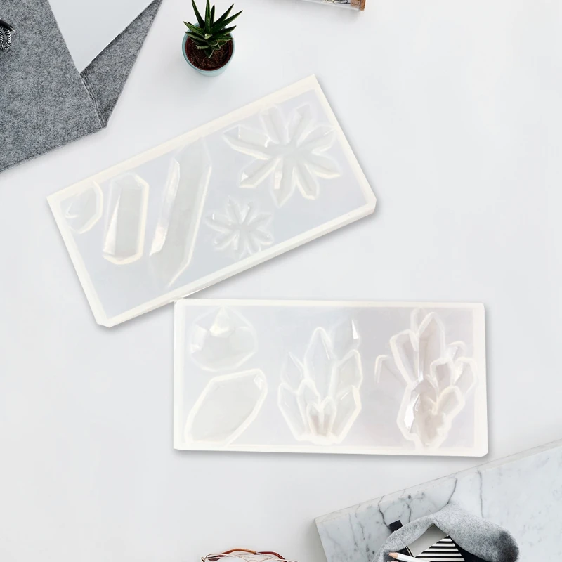 

2Pcs/Set DIY Crystal Epoxy Resin Mold Pendant Decoration Casting Silicone Mould 87HC