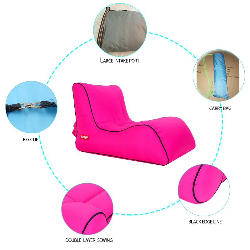 

Air Sofa Recliner Inflatable Sofa Travel Outdoor Camping Beach Chair Backyard Air Bed ReclinerGarden sofa
