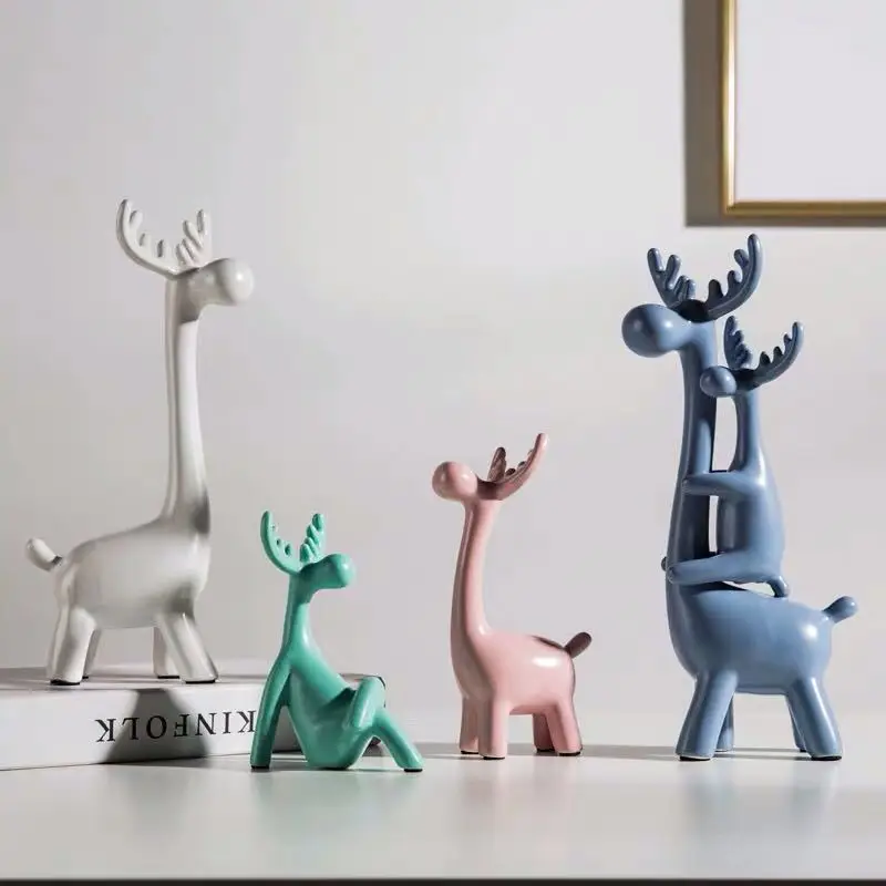 

Creative Ceramic Small Animal Handicraft Deer Decoration Home Decoration Ceramic Handicraft Creativity
