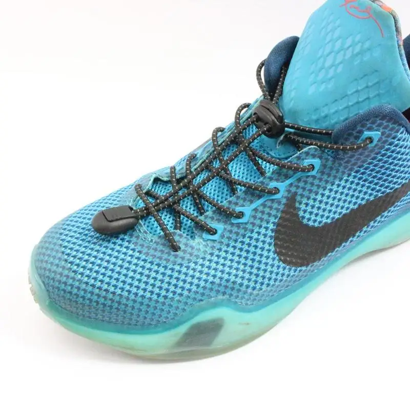 Эластичный без галстука шнурки Спортивная Runner Легко открывающаяся