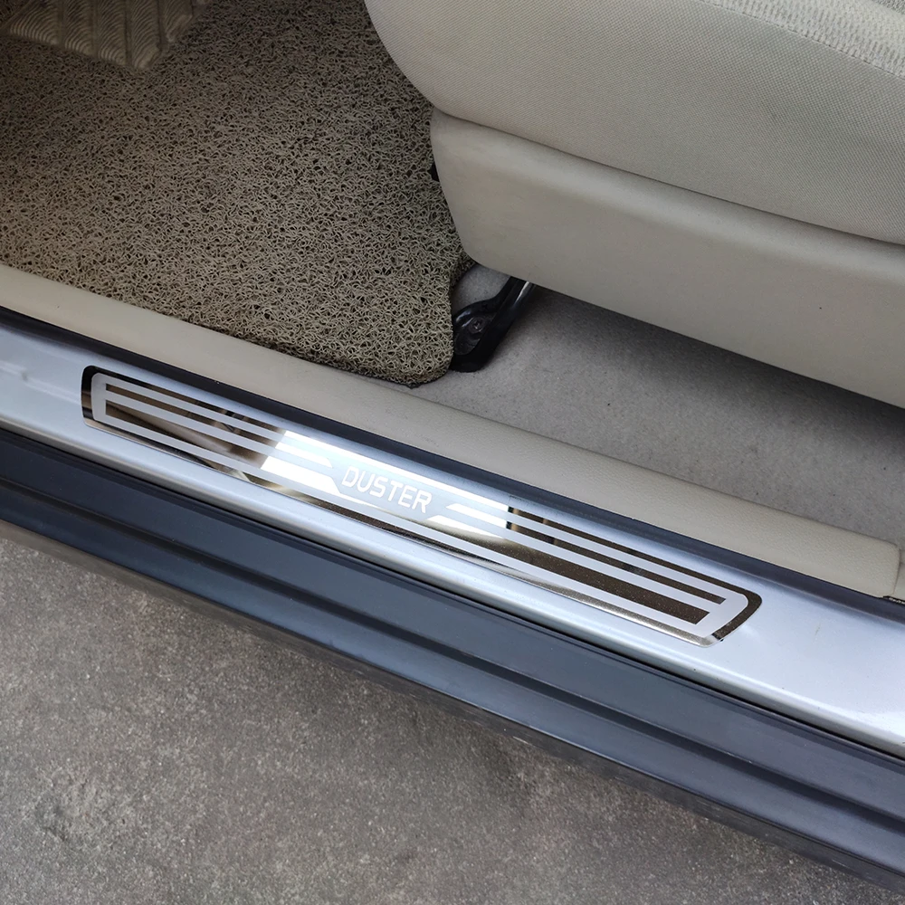 

Auto Styling For Renault Duster Accessory Stainless Steel Door Sill Cover Protection Scuff Plate Car Stickers Strips 2010-2019