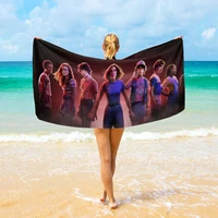stranger things beach towel super absorbent quick drying lightweight soft water sports wrap towel swimming surf shawl