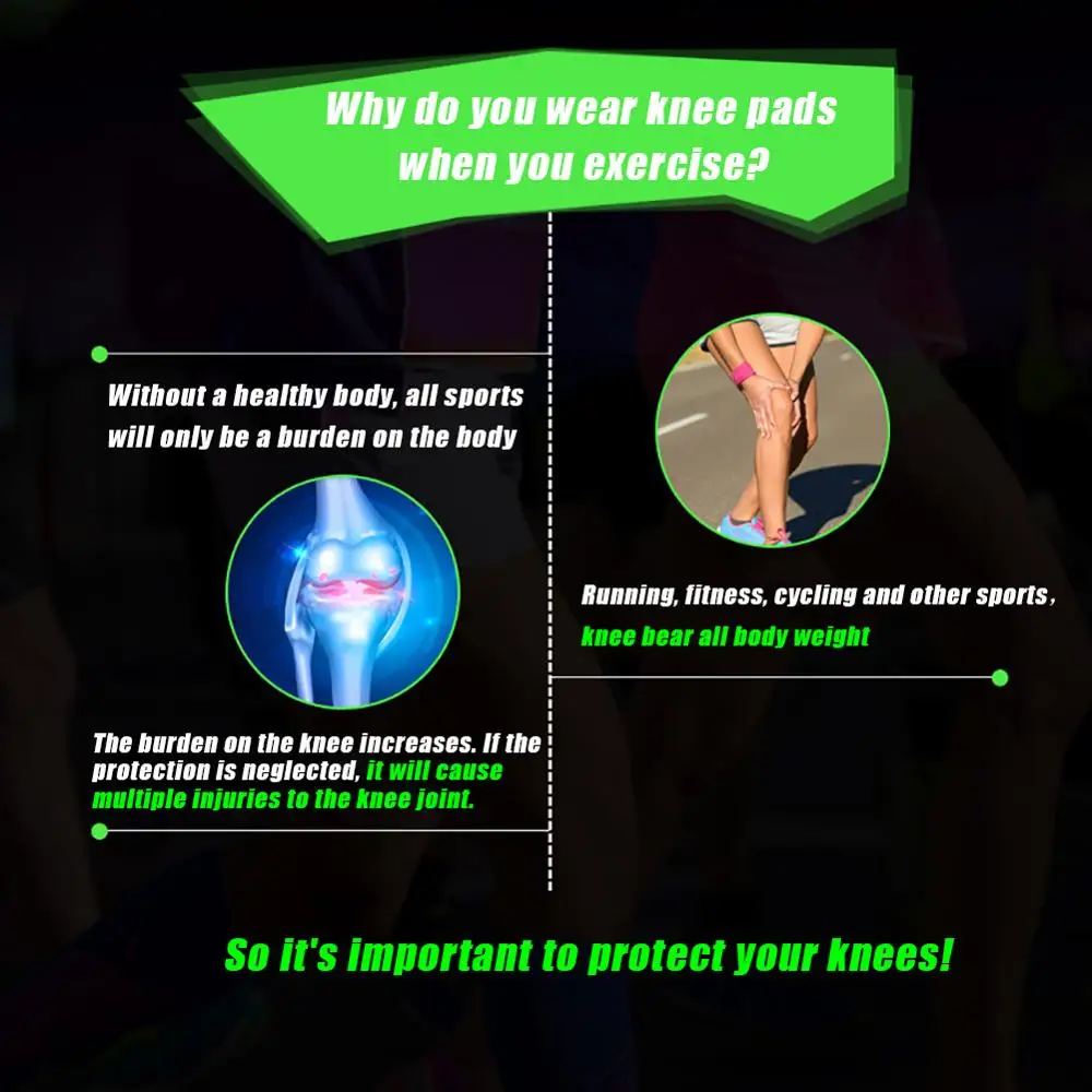 Высокое качество 1 шт. спортивные наколенники для мужчин эластичные под