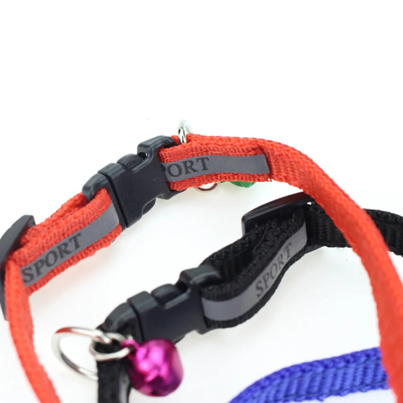 

Pet Collar Dog Collar Personalized Pet CollarNight Reflective With Bell Adjustable Buckle Collar Pet Supplies Dogs Accessories