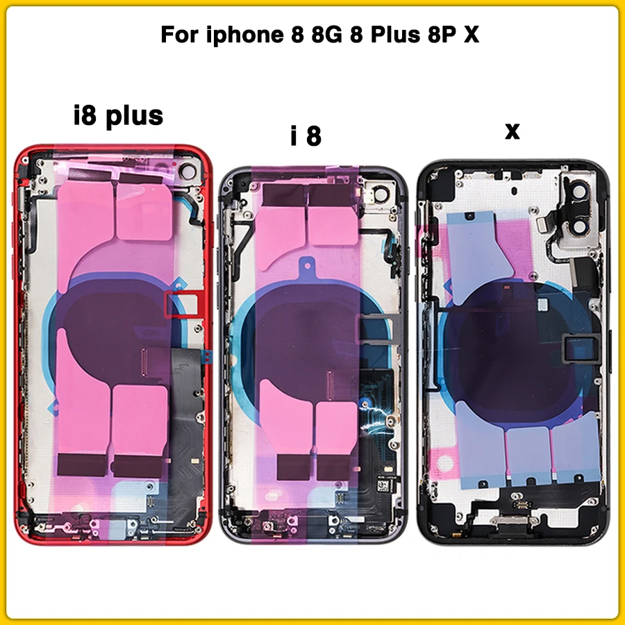 Чехол с полным корпусом для iphone 8 8G Plus P X задняя крышка батарейного отсека +